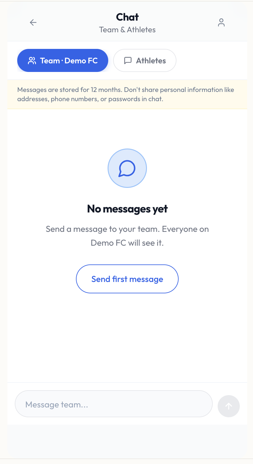 chat — real app screen