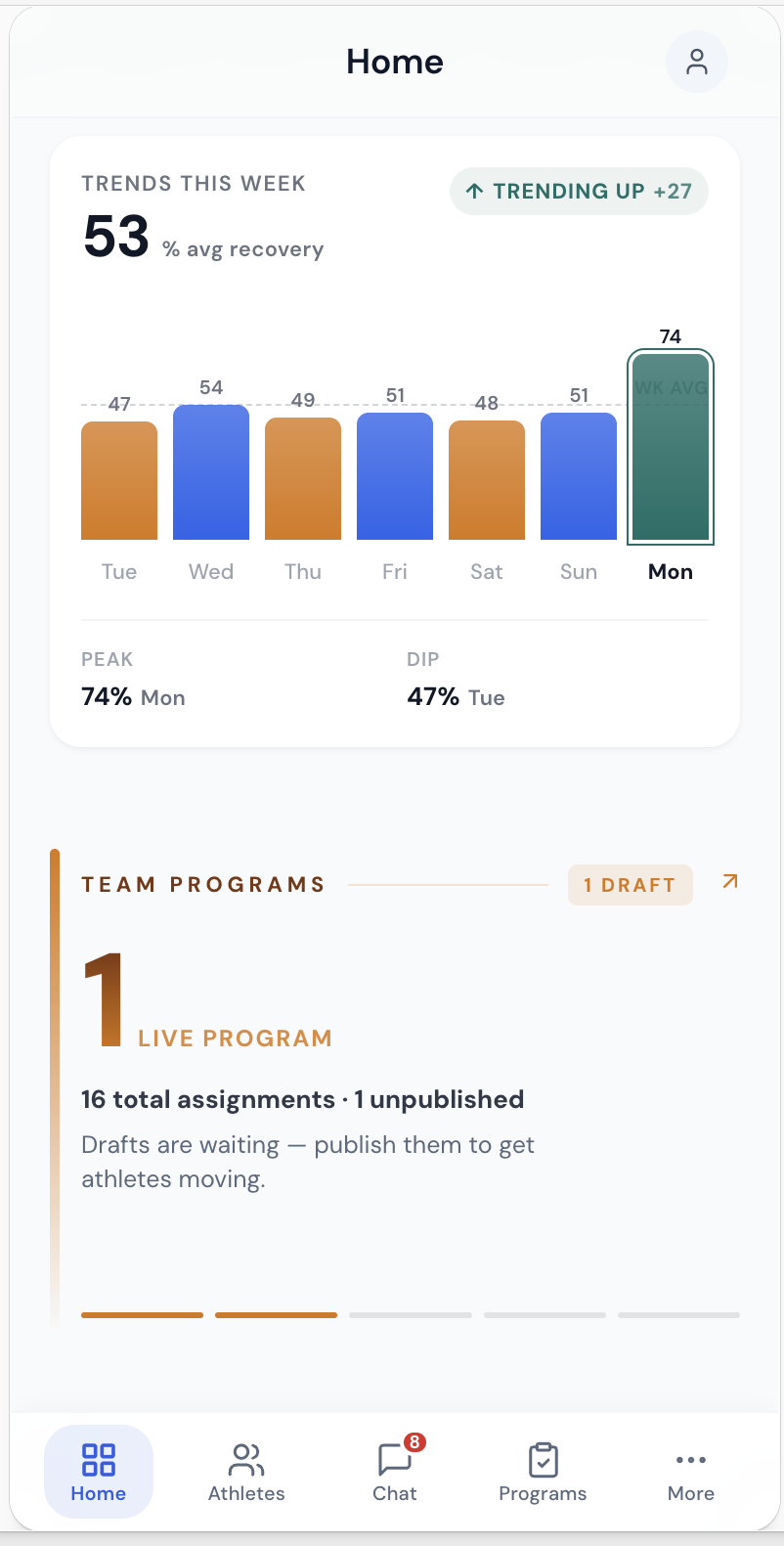 coach home trends — real app screen
